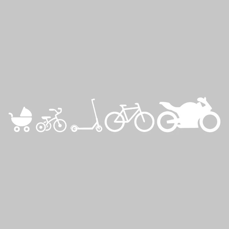 Motorad Evolution Entwicklung lustig