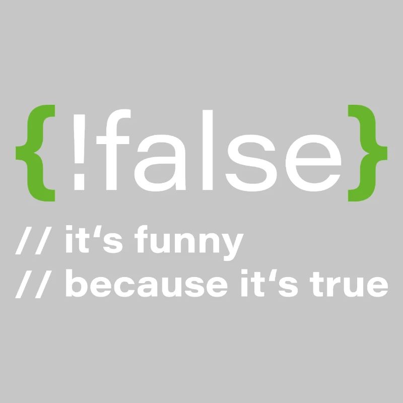 false – Lustiger Programmierer Spruch