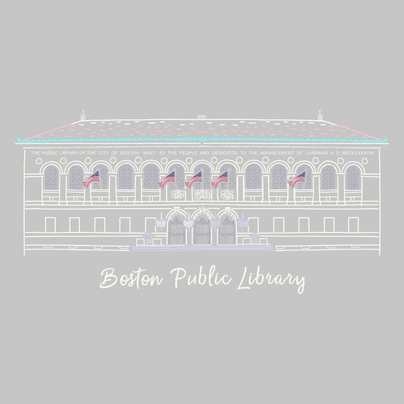 Boston, Drawing Public Library, USA
