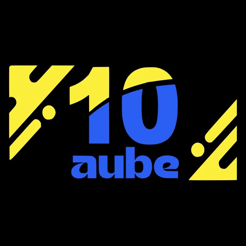 Dix Aube Logo Bleu Jaune