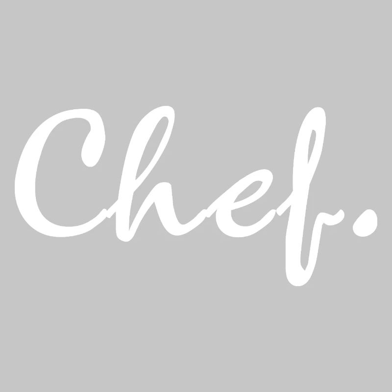 Chef Typography Word Text Culinary Gift