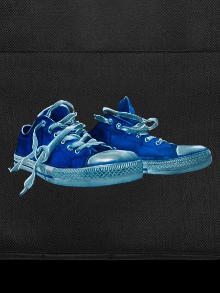 Blue sneaker print