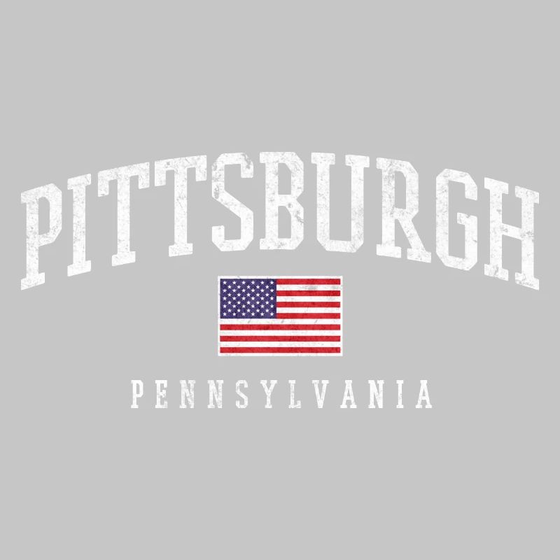 Arc de Pittsburgh avec drapeau