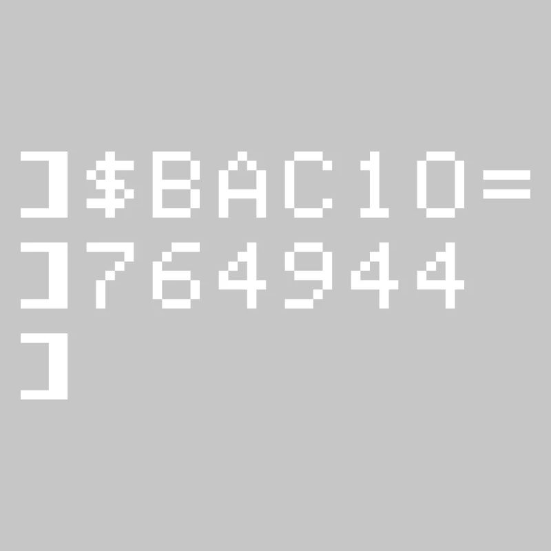 Bacio BAC10 8-Bit Esadecimale Code Nerd Pixel Art