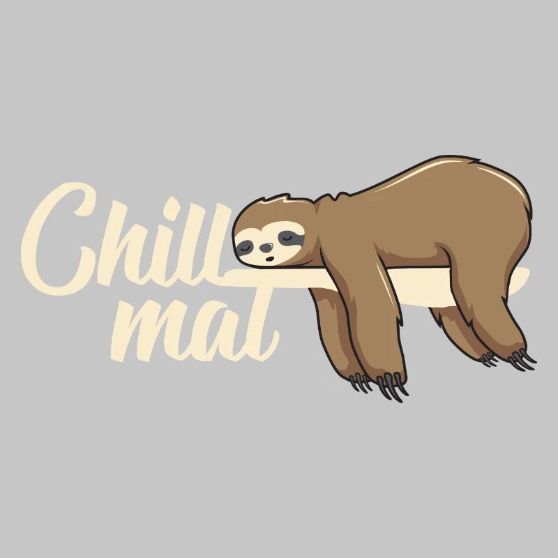 Funny chill times sloth while relaxing