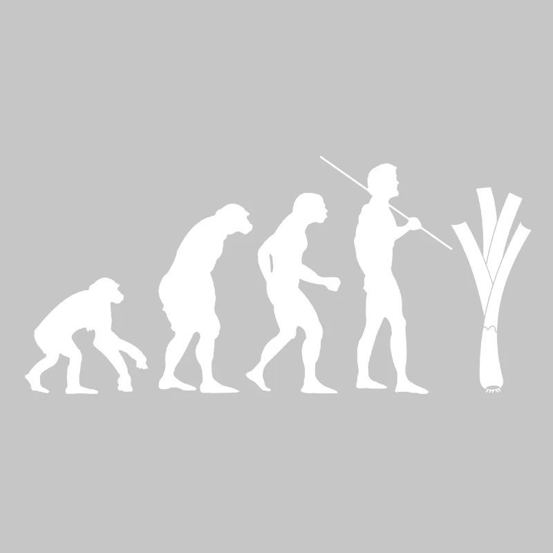 Evolution des Lauchs (weiß)