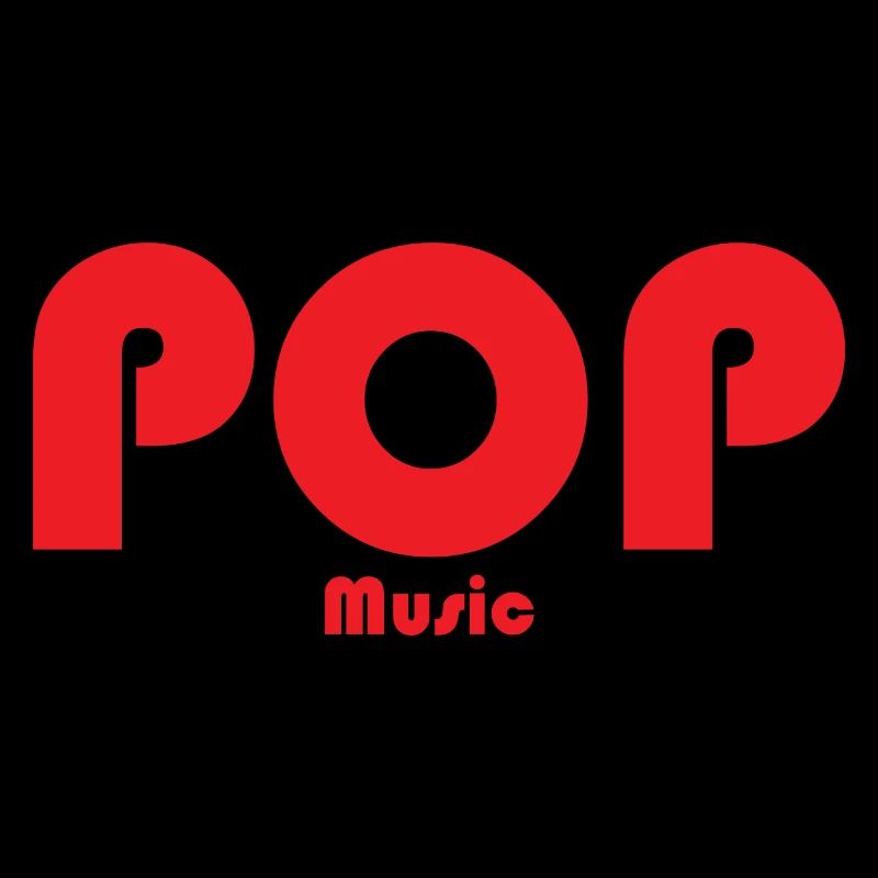 Conception de musique POP rétro rouge
