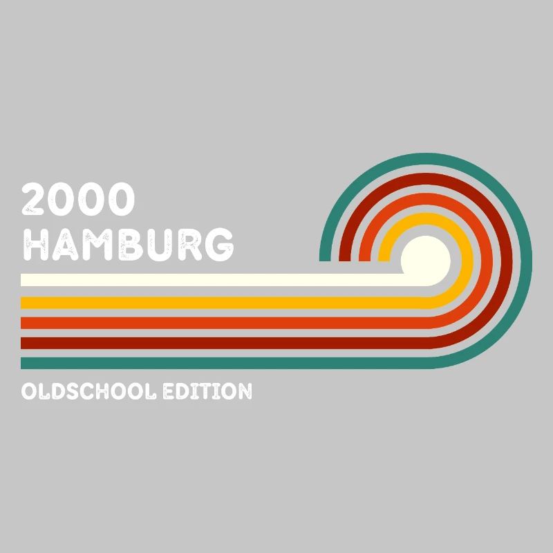 Hamburg Retro Shirt 2000 Code postal Souvenir Code postal