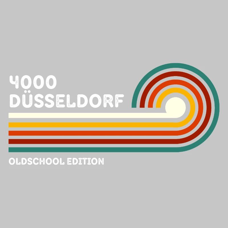 Düsseldorf Retro Shirt 4000 Postal Code