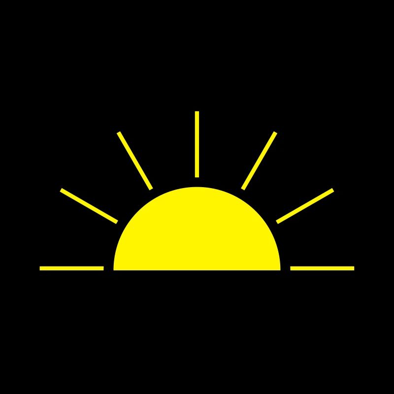 Sonnenaufgang oder Sonnenuntergang gelb