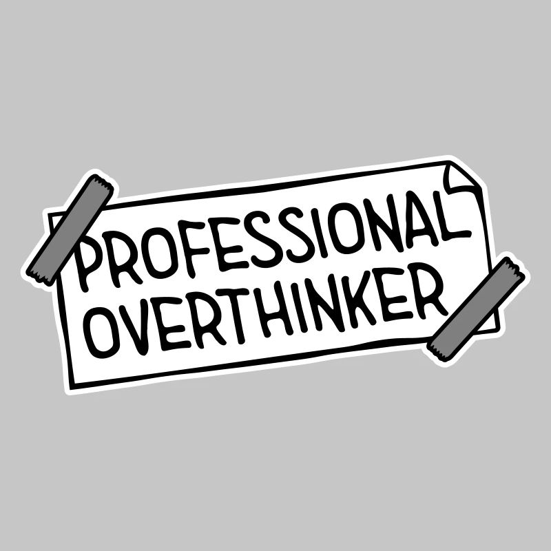 Professional Overthinker Lustig Grübeln Angst Logo
