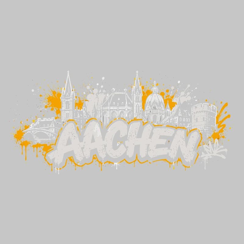 Aachen Graffiti Skyline Shirt