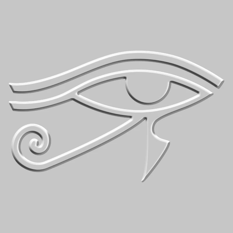 Oeil d’Horus (Oeil de Horus) Symbole Blanc Effet 3D