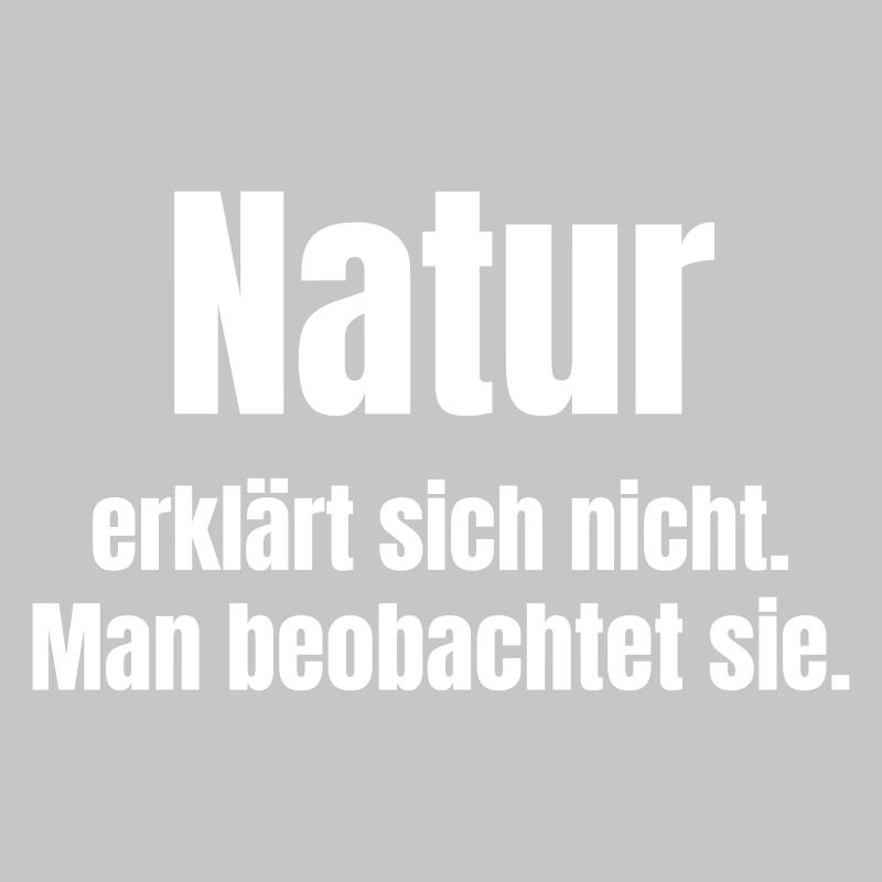 Nature observes, does not explain itself