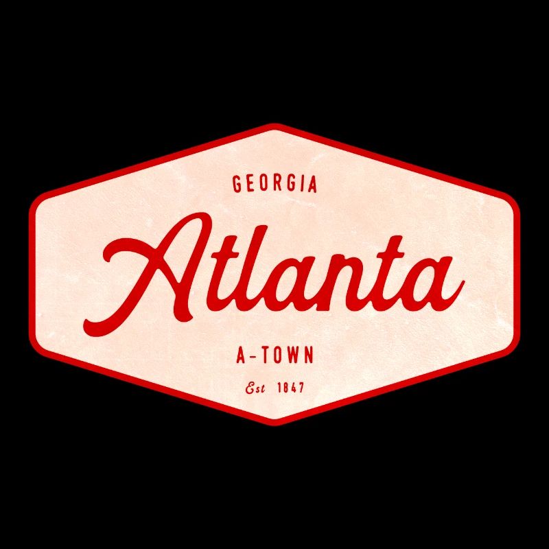 Atlanta Script Vintage Emblem Tee