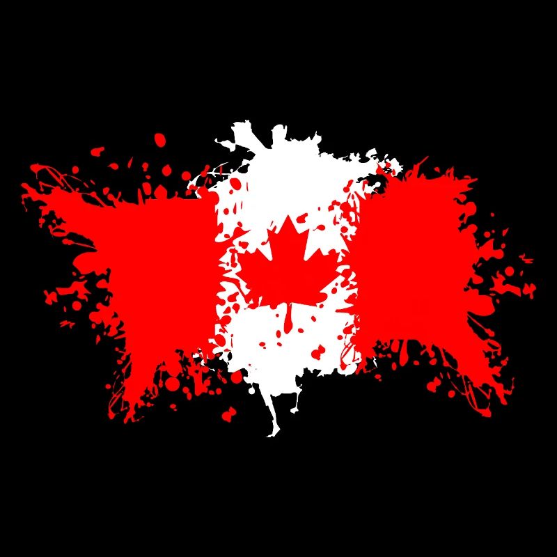 Éclaboussure de couleurs du drapeau canadien