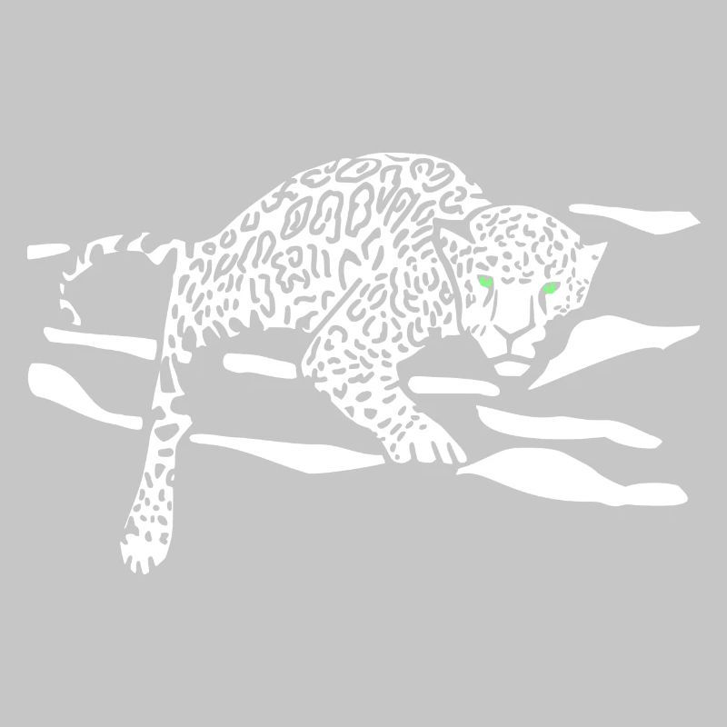 Silhouette de saut léopard