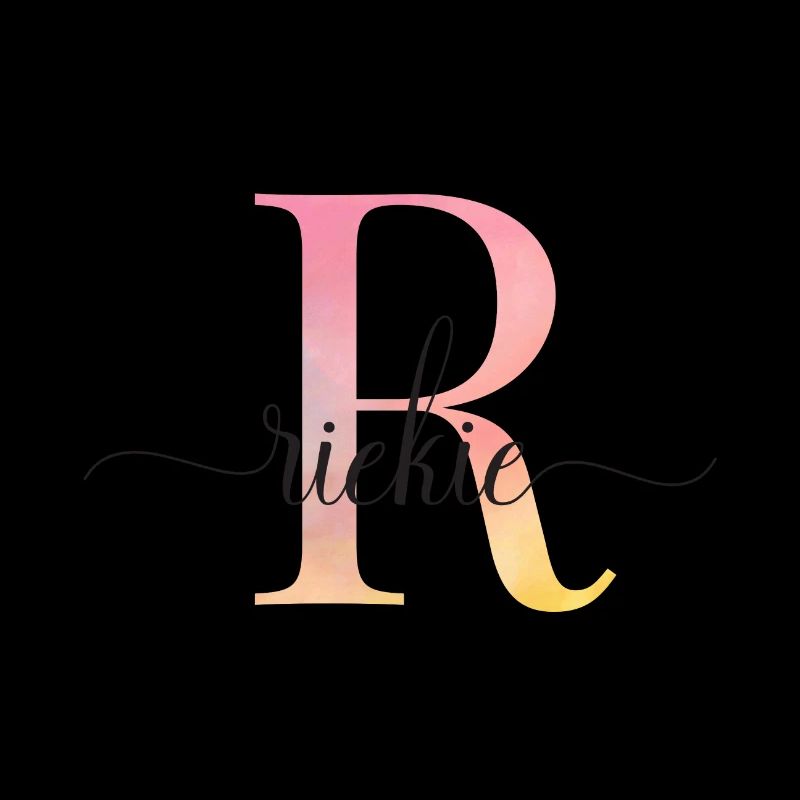 L | Monogramme | Nom | Rieke |Aquarelle