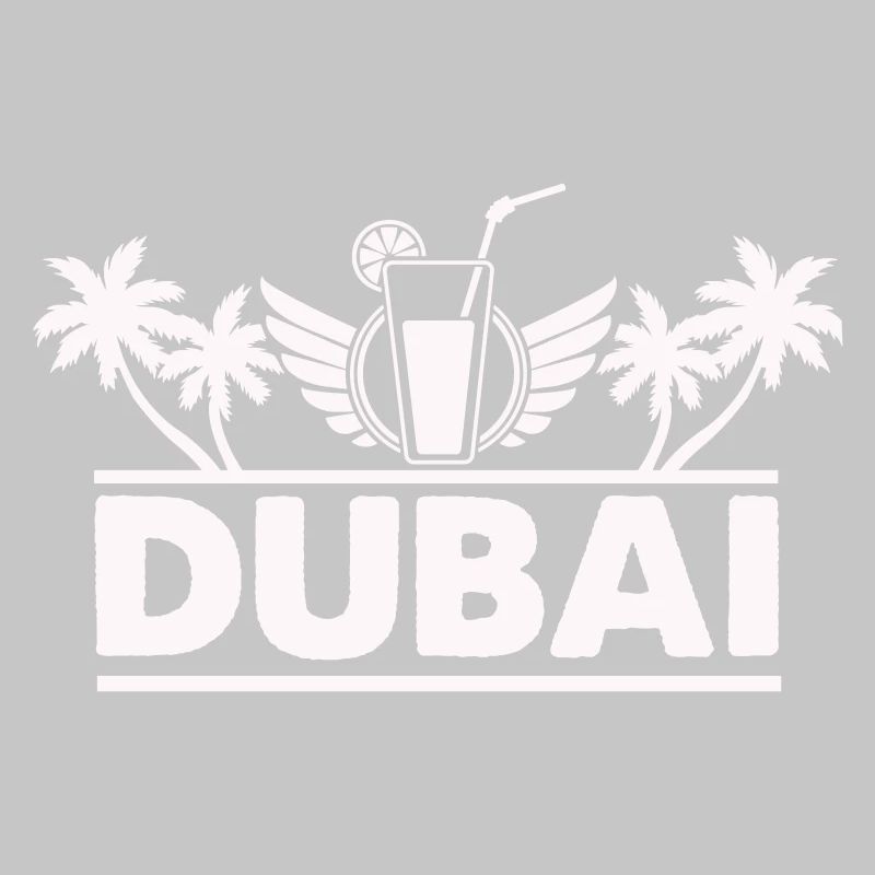 Dubai Palm Trees Drink Logo