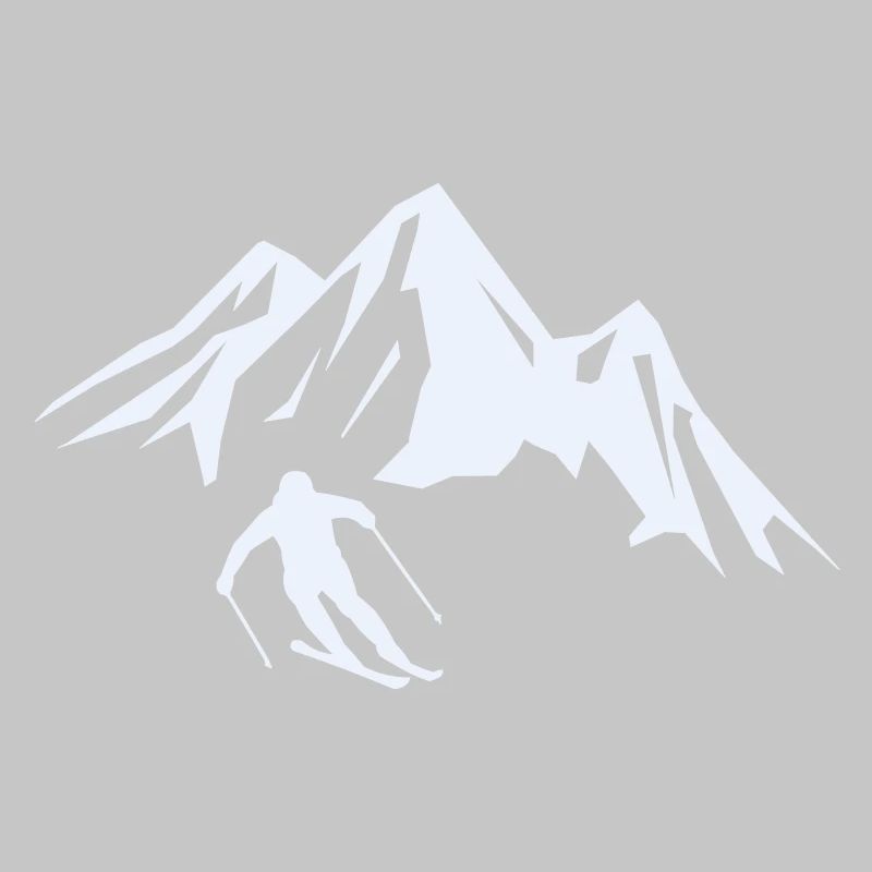 Gipfelabenteuer Skifahrer Silhouette