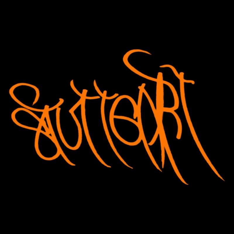 Graffiti Orange Hand Lettering Stuttgart