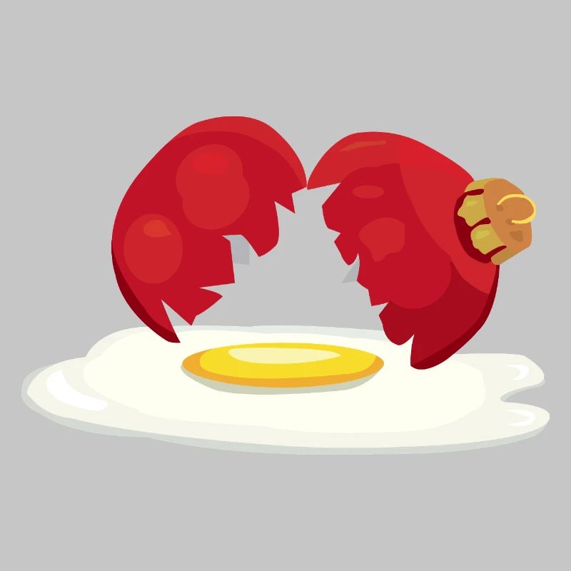 Weihnachtskugel zerbrochenes Ei