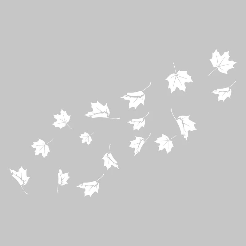 Des feuilles d’érable minimalistes soufflant dans le vent