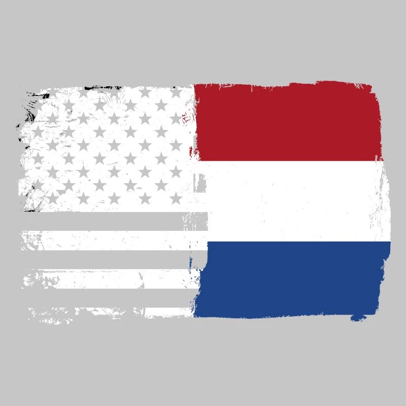 Fusion de drapeaux : Étoiles rayures Dutch Brush