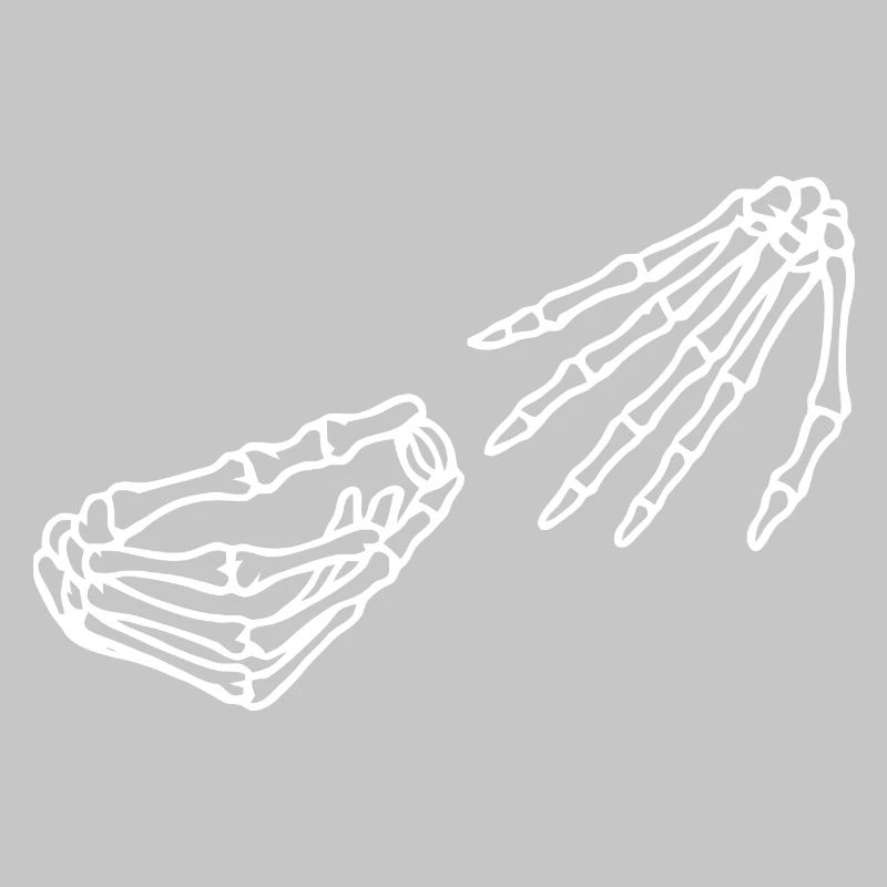Ätherisches Skelett Hand- und Knochendesign