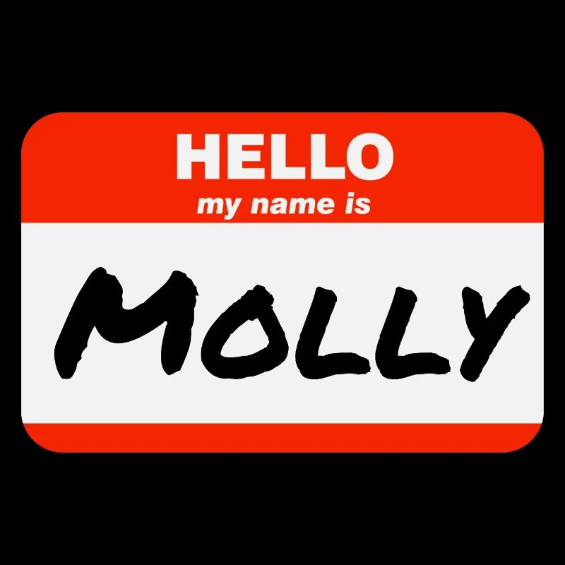 Hello My Name Is Molly Label Name Tag