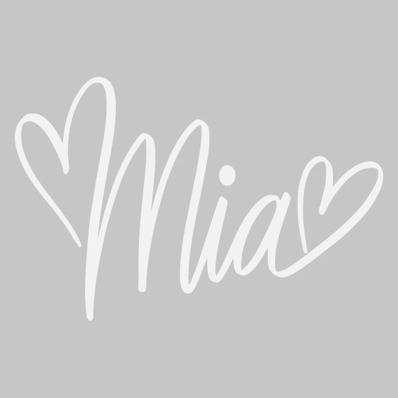 Mia Name Design with Hearts