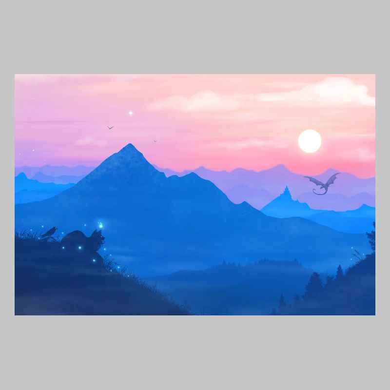 A Stellar Wolf Dream : Couleurs de l'Aube - Poster