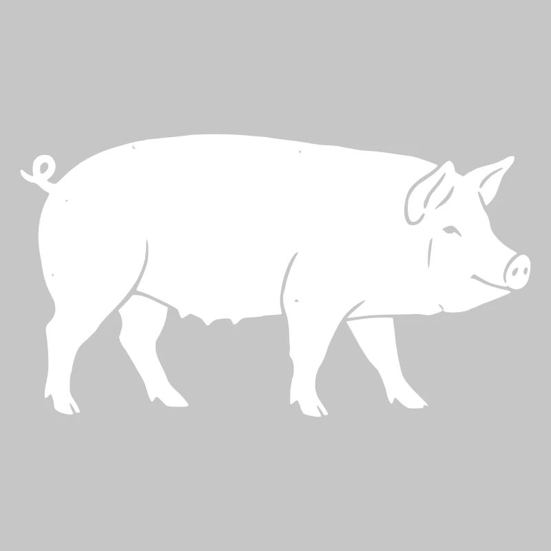 Pig Silhouette Farm Clean Vector