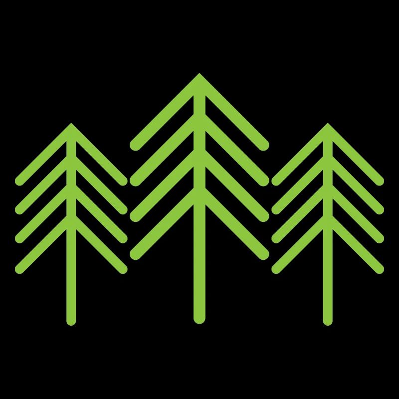 Arbres Symbole Forêt Minimalisme Icône verte