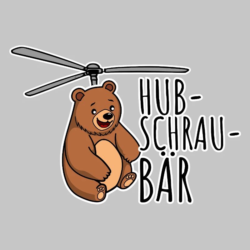 A Hubschrau bear! A funny flying bear