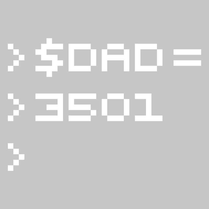 DAD 8-Bit Code Nerd Pixel Terminal Retro