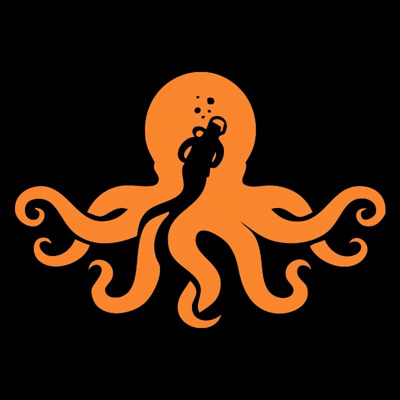 Orange Octopus Diver