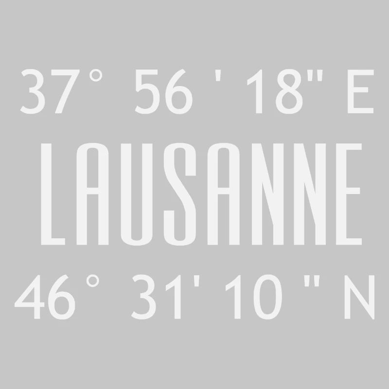 Coordonnées Lausanne typographique