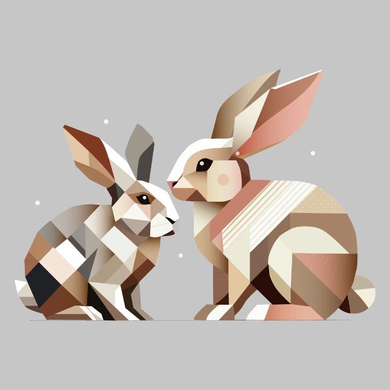 Two rabbits in geometric representation