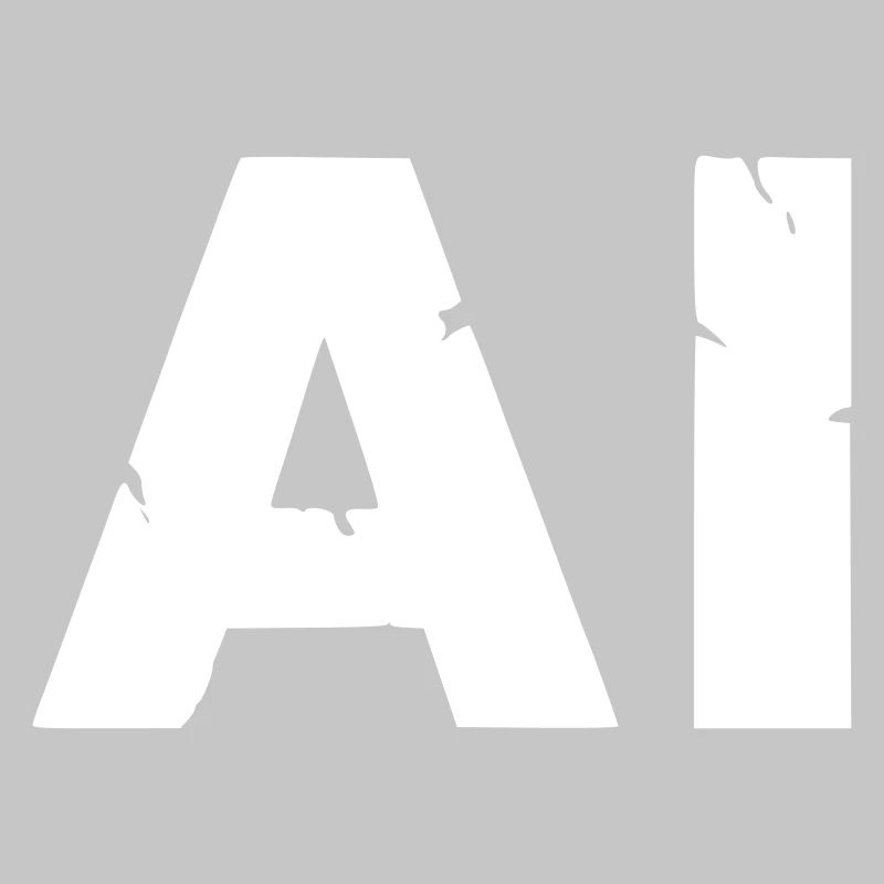AI Artificial Intelligence Text Grunge Vektor