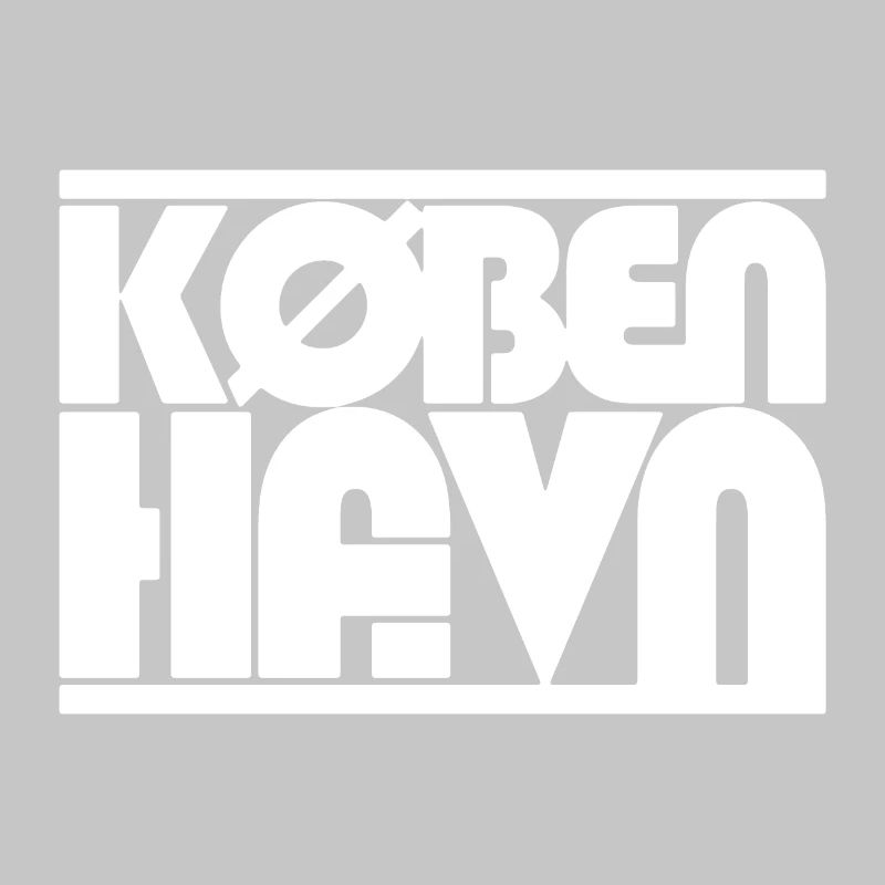 Conception du lettrage du Danmark de Copenhague