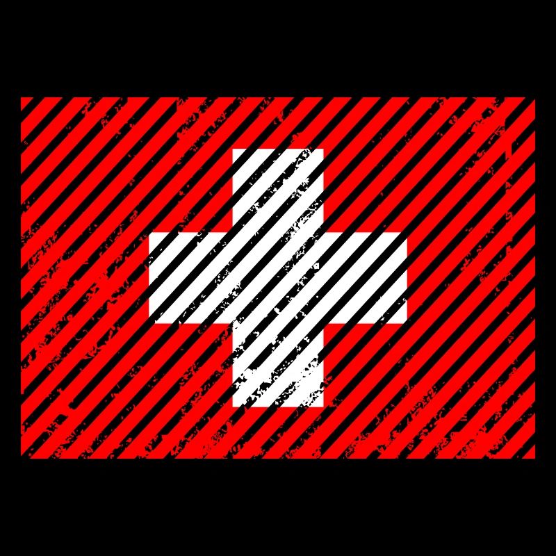  Schweizer Flagge Retro