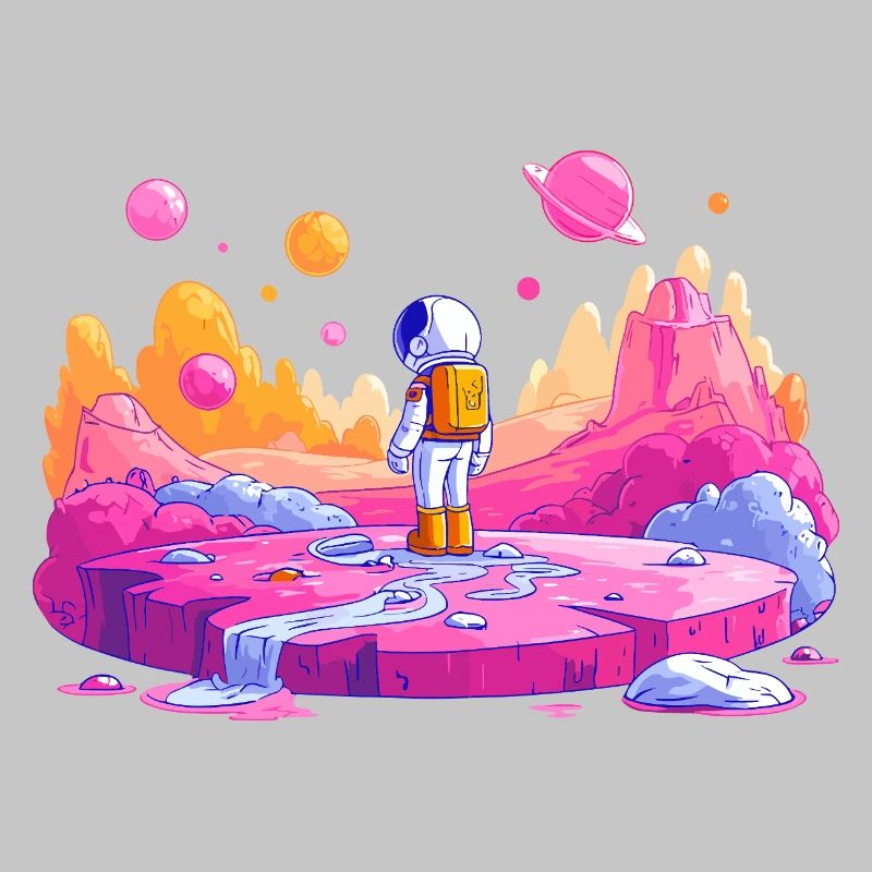 Astronaute de la planète néon
