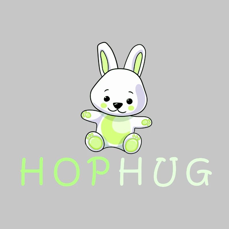 conception de baiser de main de lapin aimant