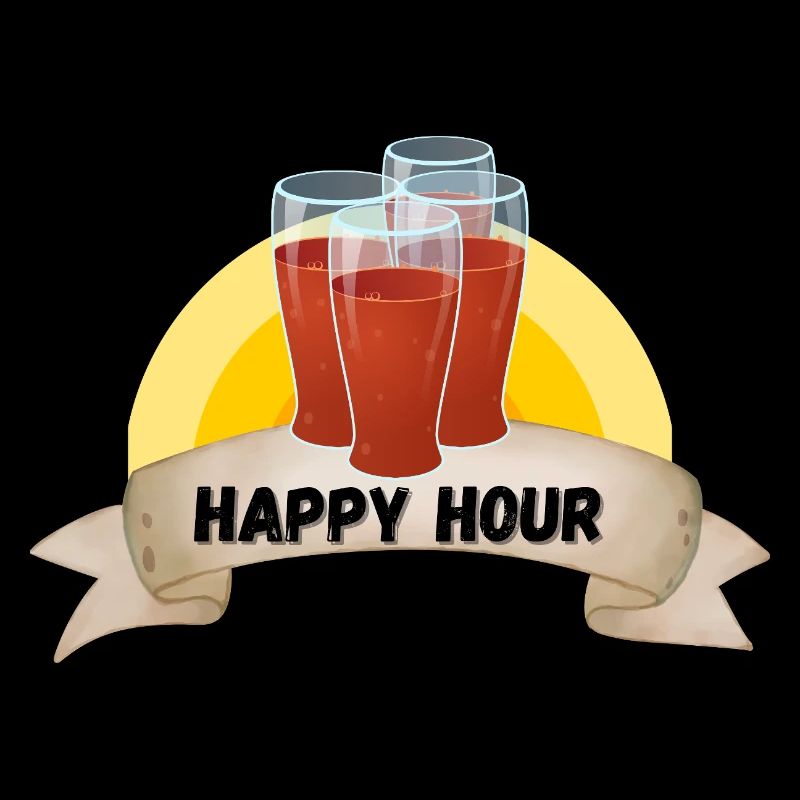 Happy Hour Biergläser Banner