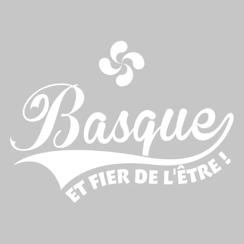 Basque et fier de l'être avec croix Basque Lauburu