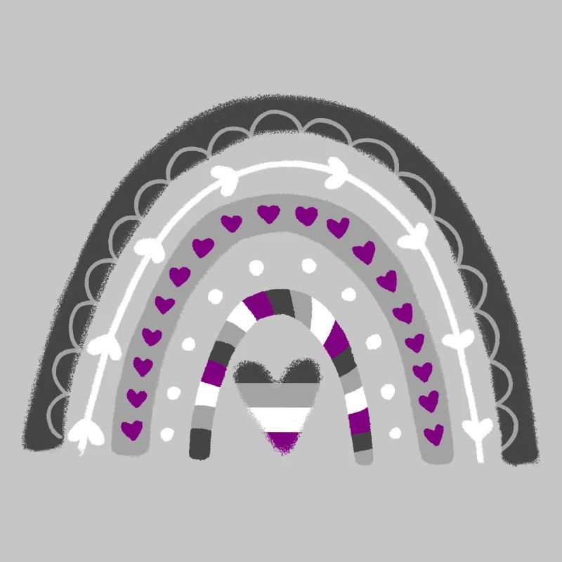 Fierté asexuée Boho Rainbow