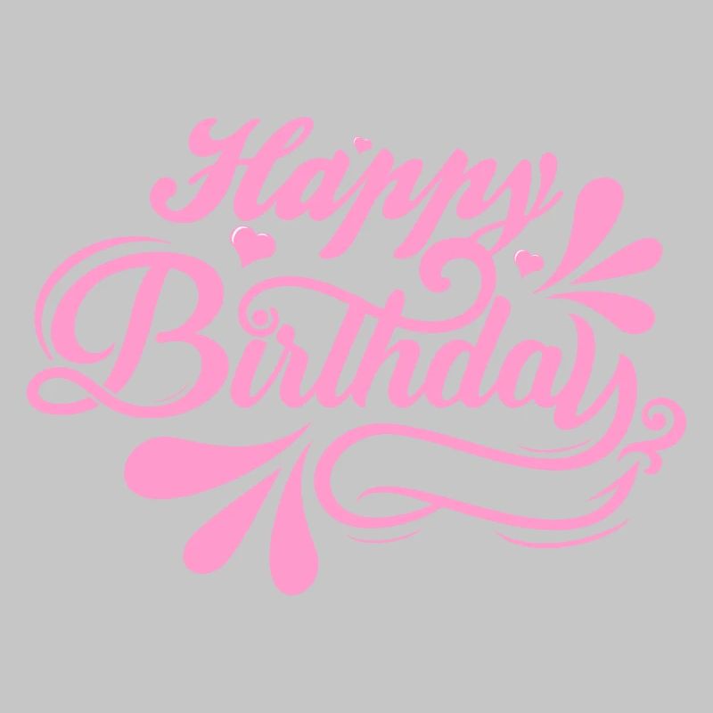 Birthday Bliss in Pink Script