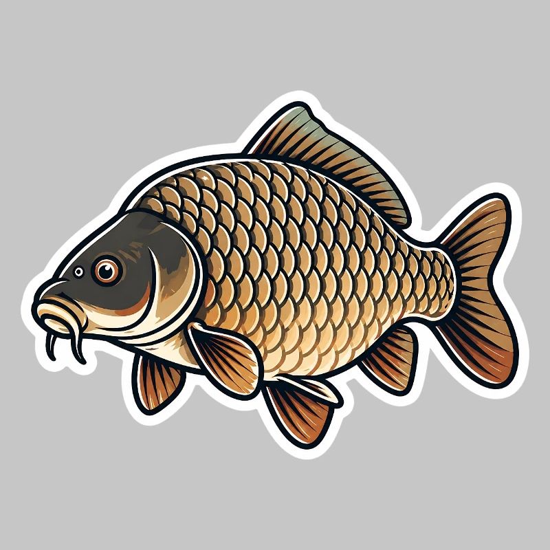Conception minimaliste de pêche à la carpe Style de pêcheur propre