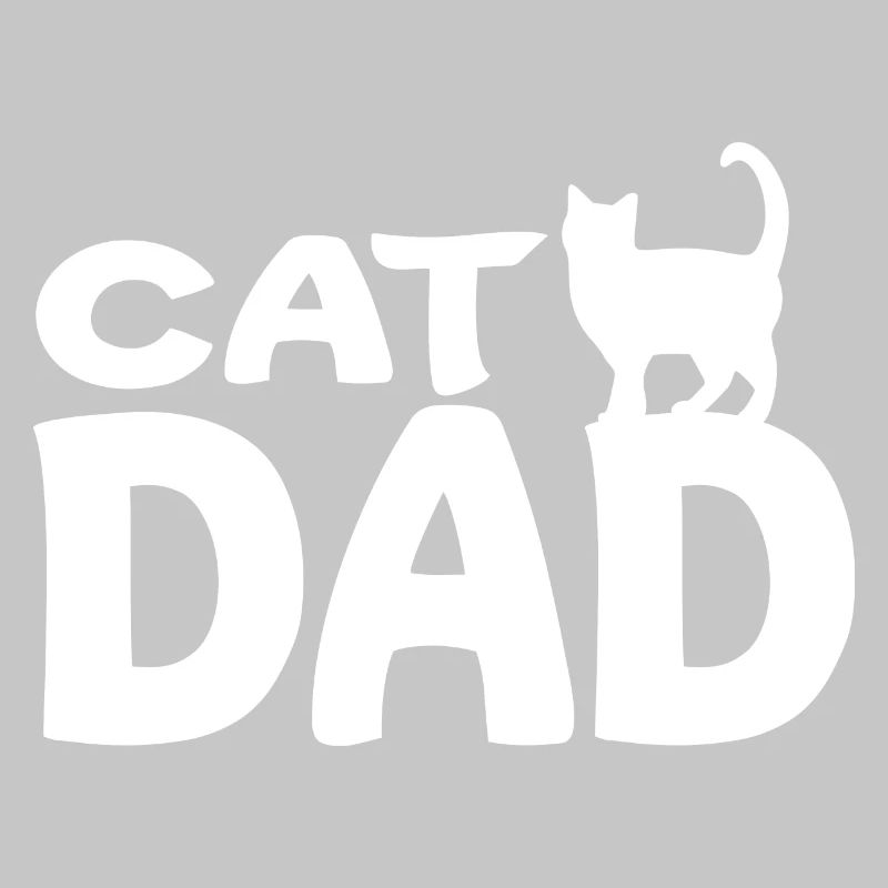 Papa Chat Silhouette Blanc
